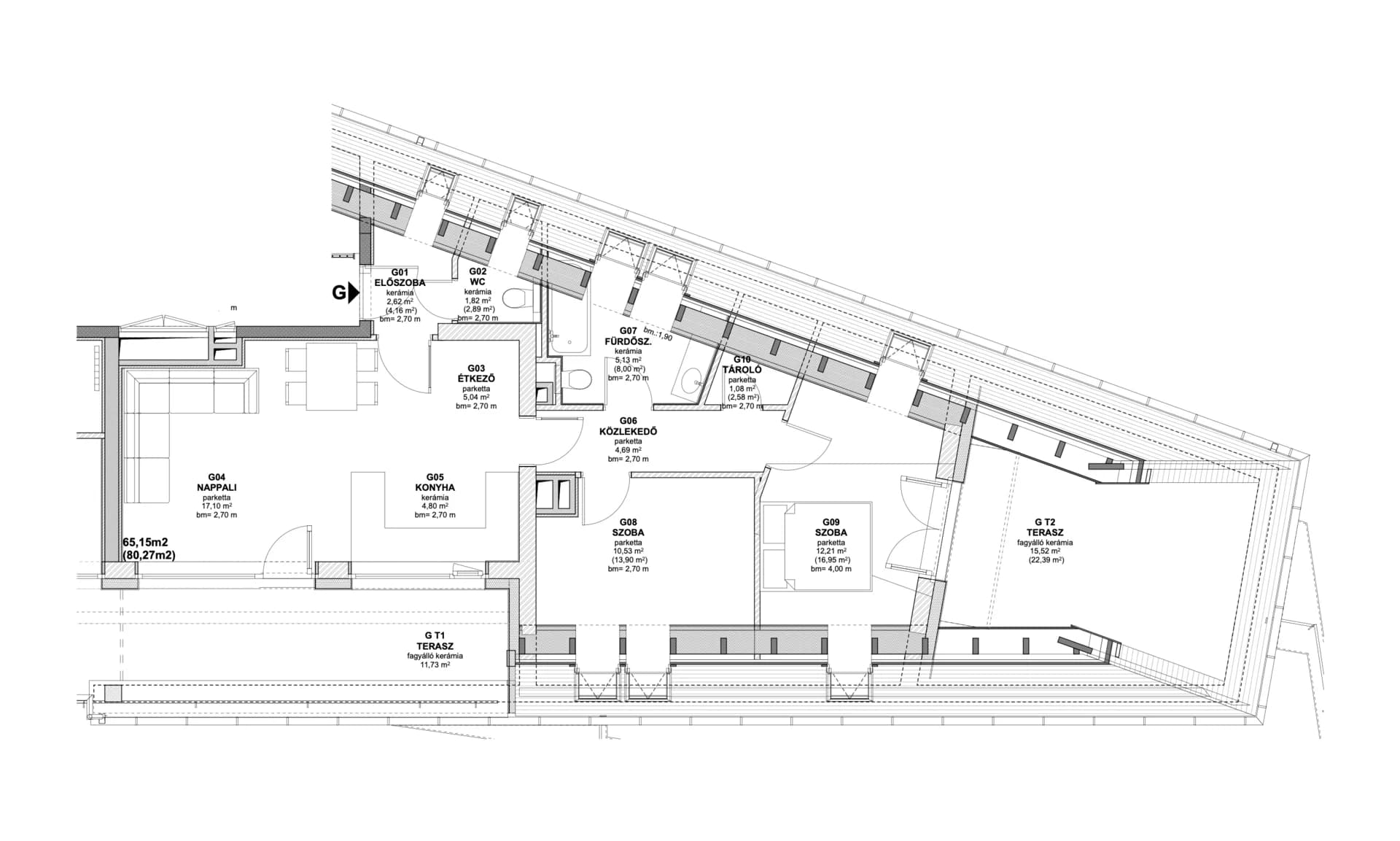 G lakás alaprajz
